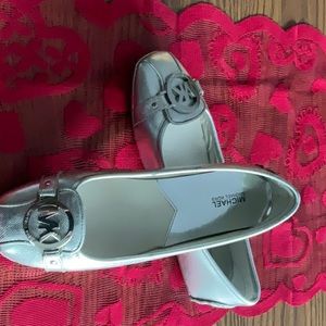 Michael Kors silver shoes size 8.
